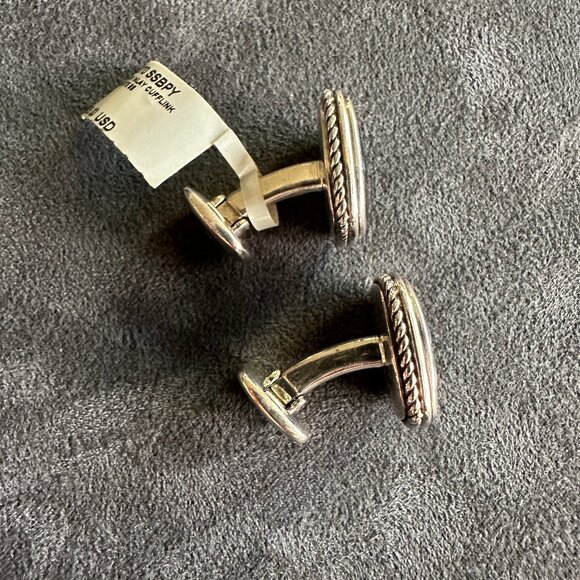 David Yurman Exotic Stone Cufflinks w/ Pietersite - Picture 6 of 12
